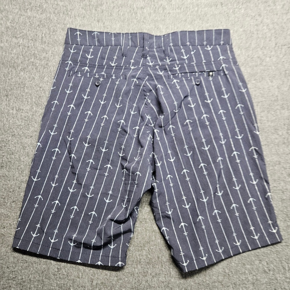 Trunks Multi-Functional Shorts Mens 30 Navy Nautical Anchor Stripe Print - Picture 5 of 11